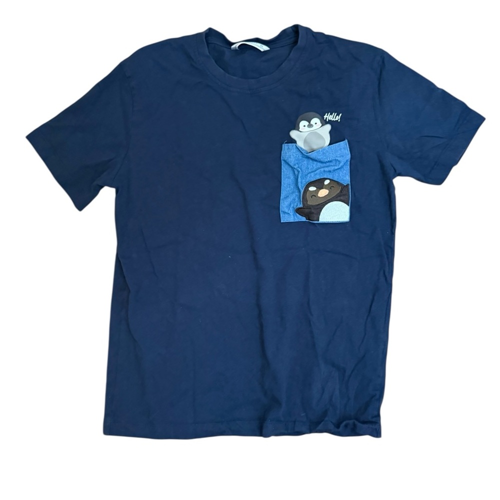Navy Blue Penguin Graphic Tee